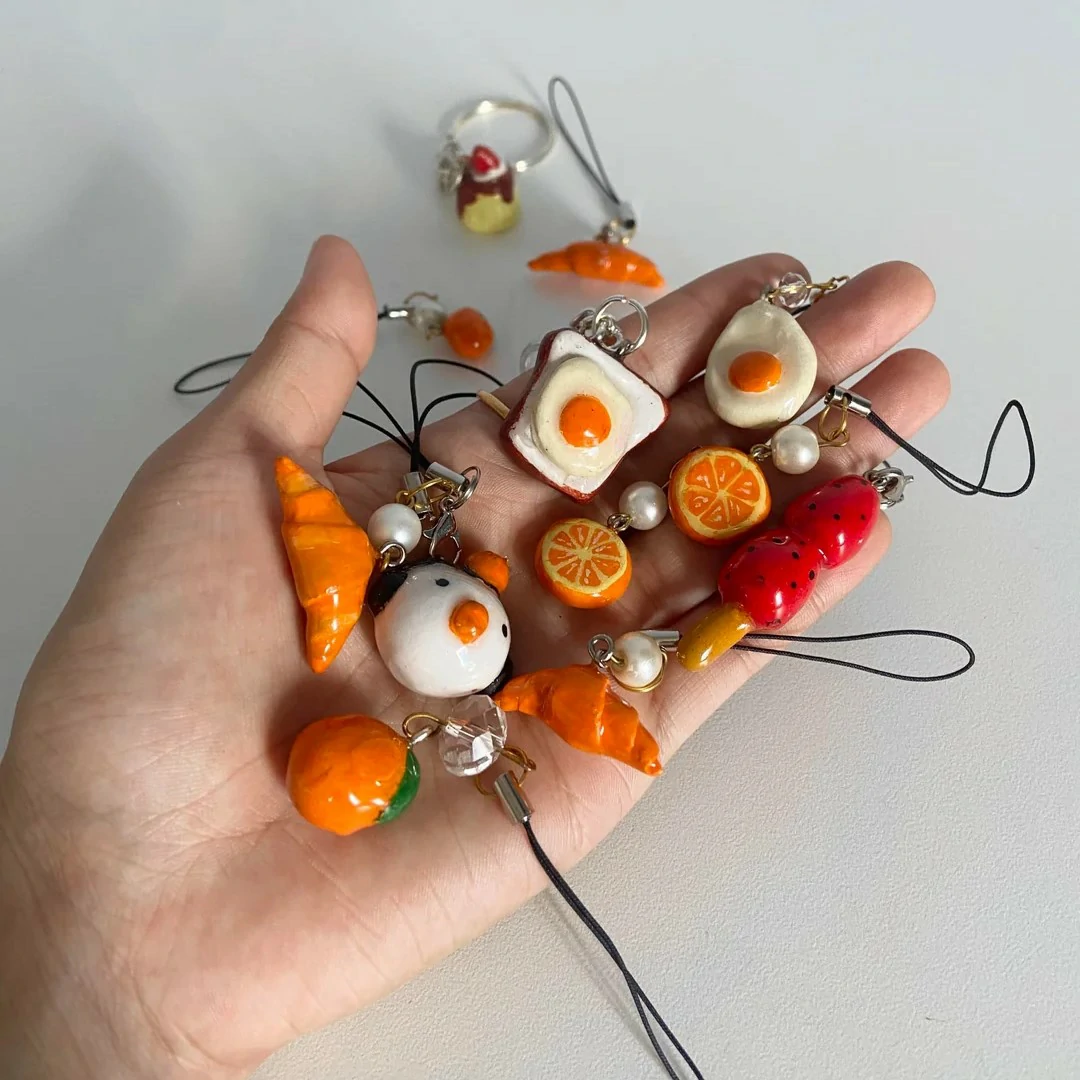 A small collection of handmade clay objects